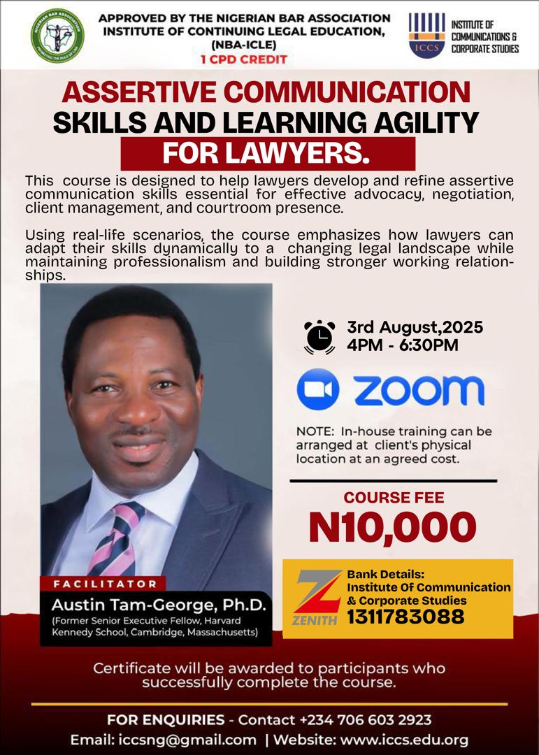 Communication Skills And Learning Agility For Lawyers 