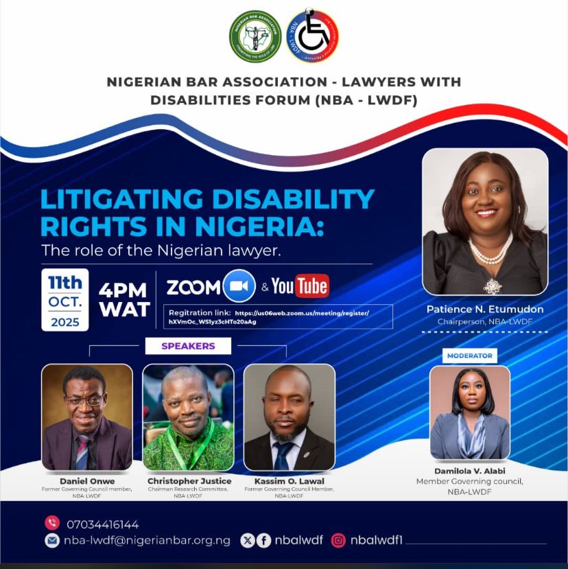 LITIGATING DISABILITY RIGHTS IN NIGERIA: The Role of the Nigerian Lawyer 