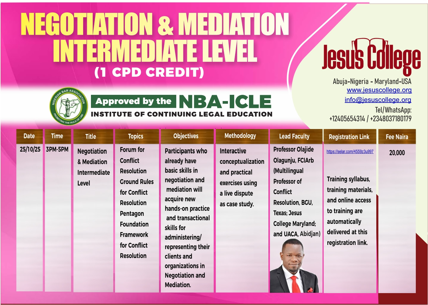 Negotiation and Mediation Intermediate Level