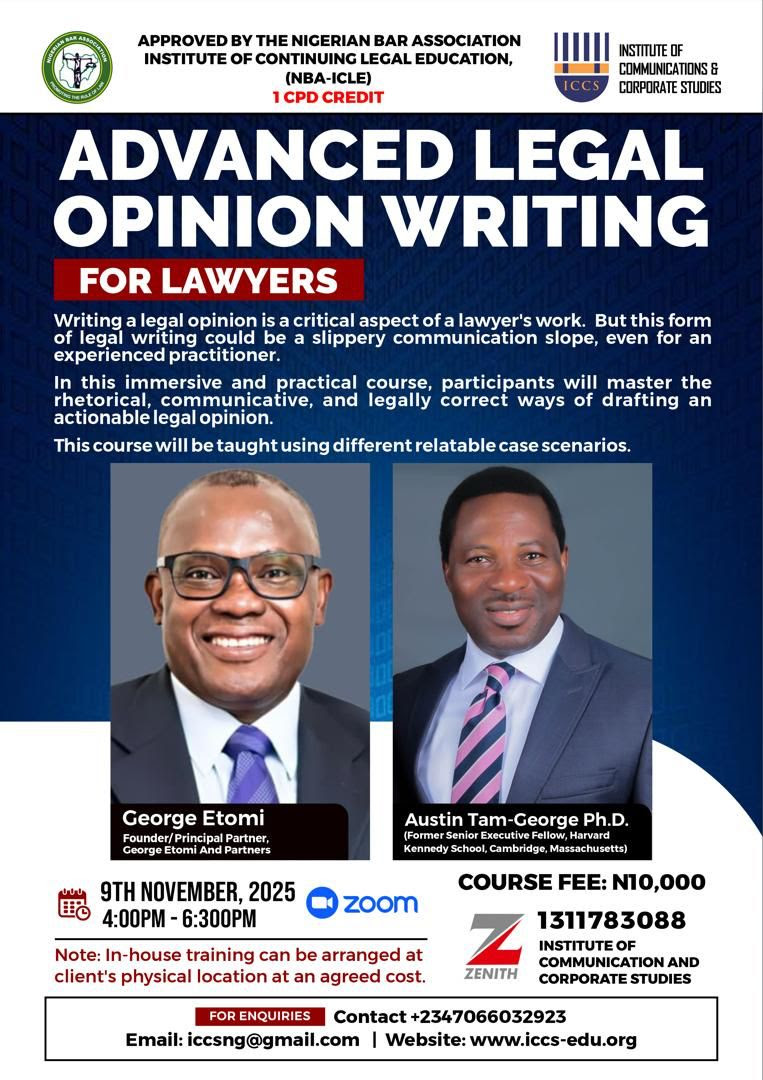 ADVANCED LEGAL OPINION WRITING FOR LAWYERS.