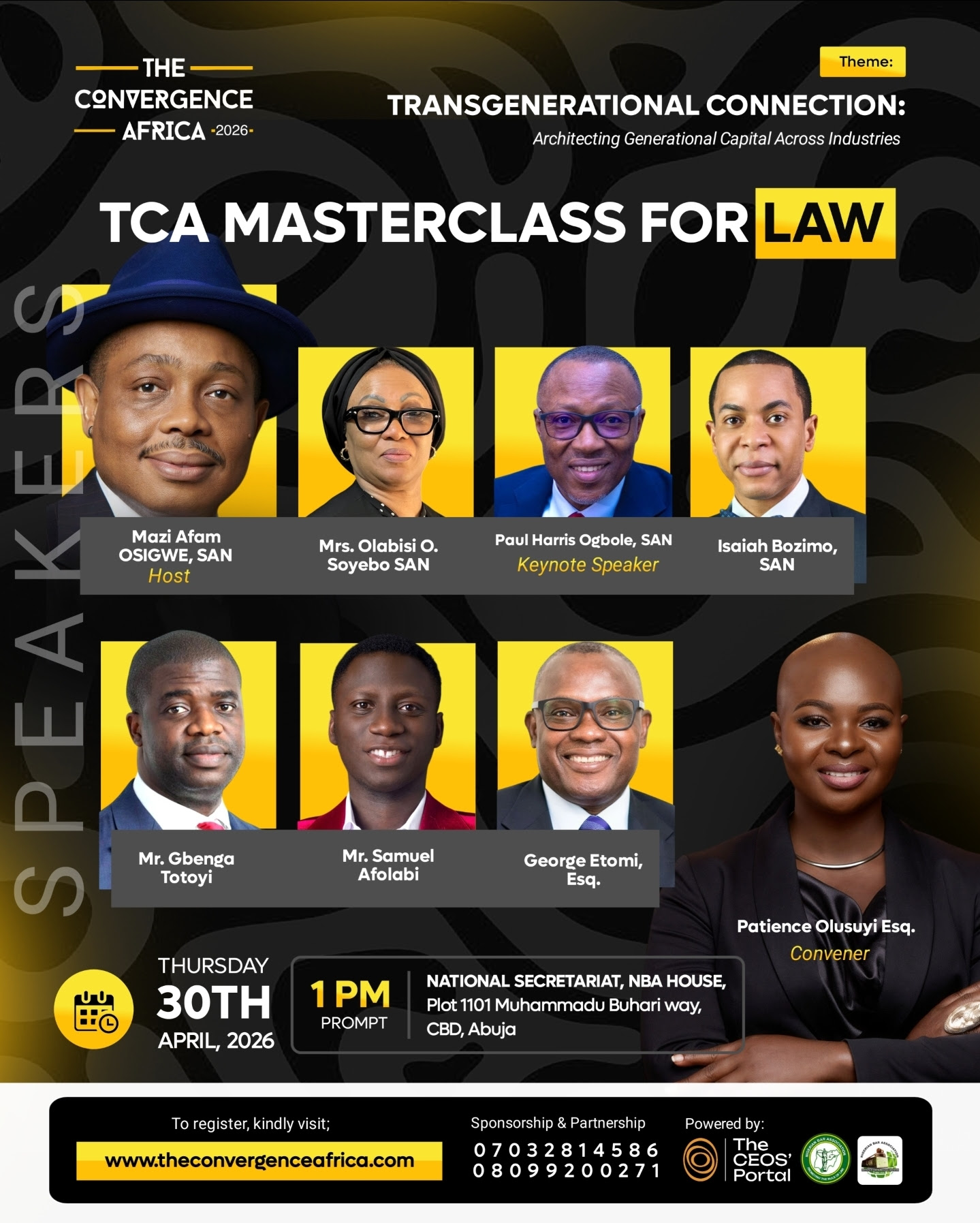 THE CONVERGENCE AFRICA MASTERCLASS 2026 FOR LAW INDUSTRY (#TCAM2026)