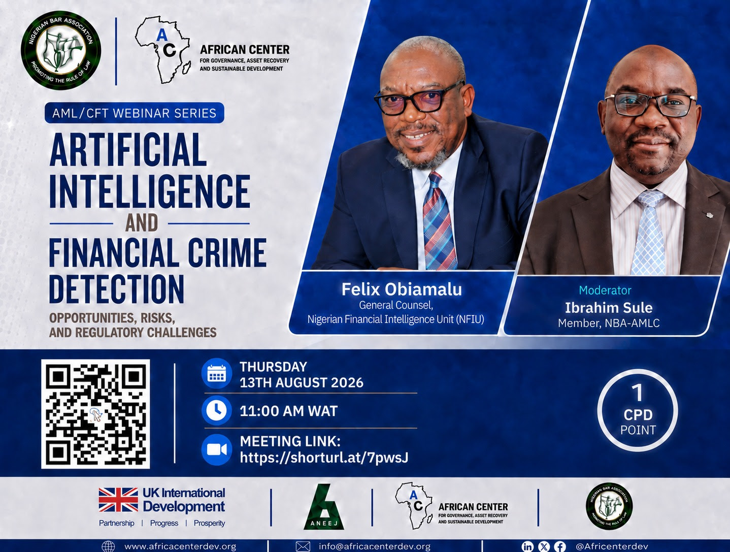 NBA-AMLC and the African Center to Host Webinar on Artificial Intelligence and Financial Crime Detection