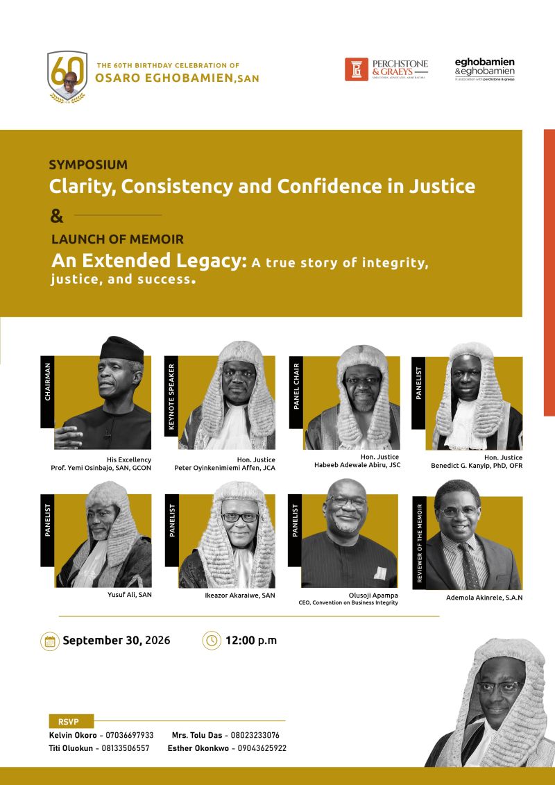 CLARITY, CONSISTENCY AND CONFIDENCE IN JUSTICE