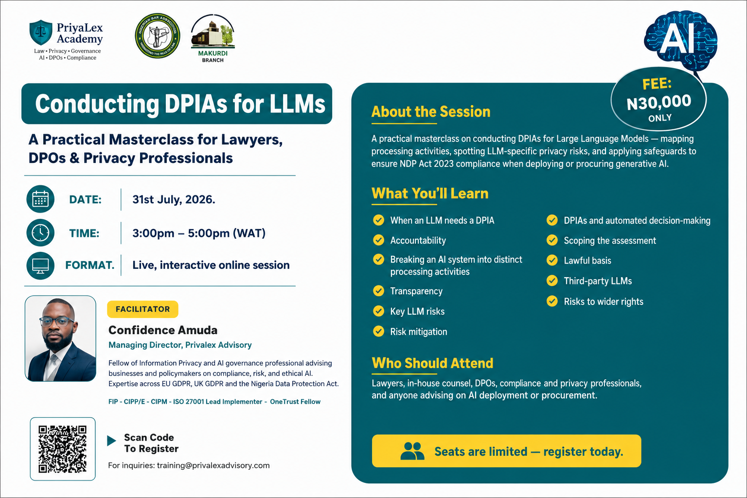 Conducting DPIAs for LLMs: A Practical Masterclass for Lawyers, DPOs & Privacy Professionals