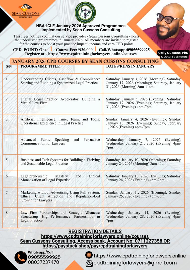 Advanced Public Speaking and Persuasive Communication for Lawyers.