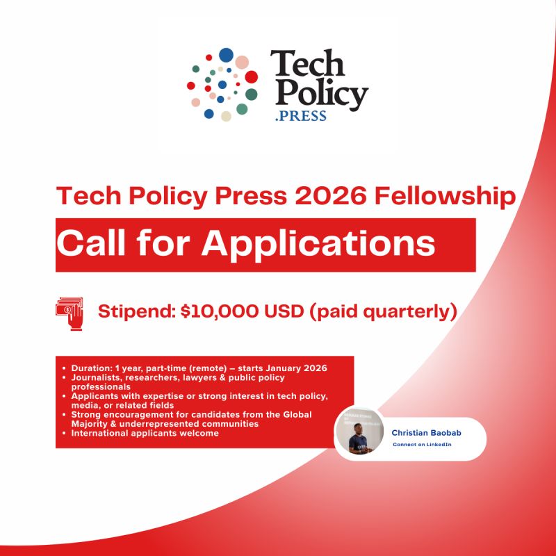 2026 Tech Policy Press Fellowship Program