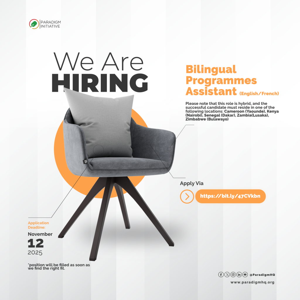 Programme Assistant (Bilingual English/French)