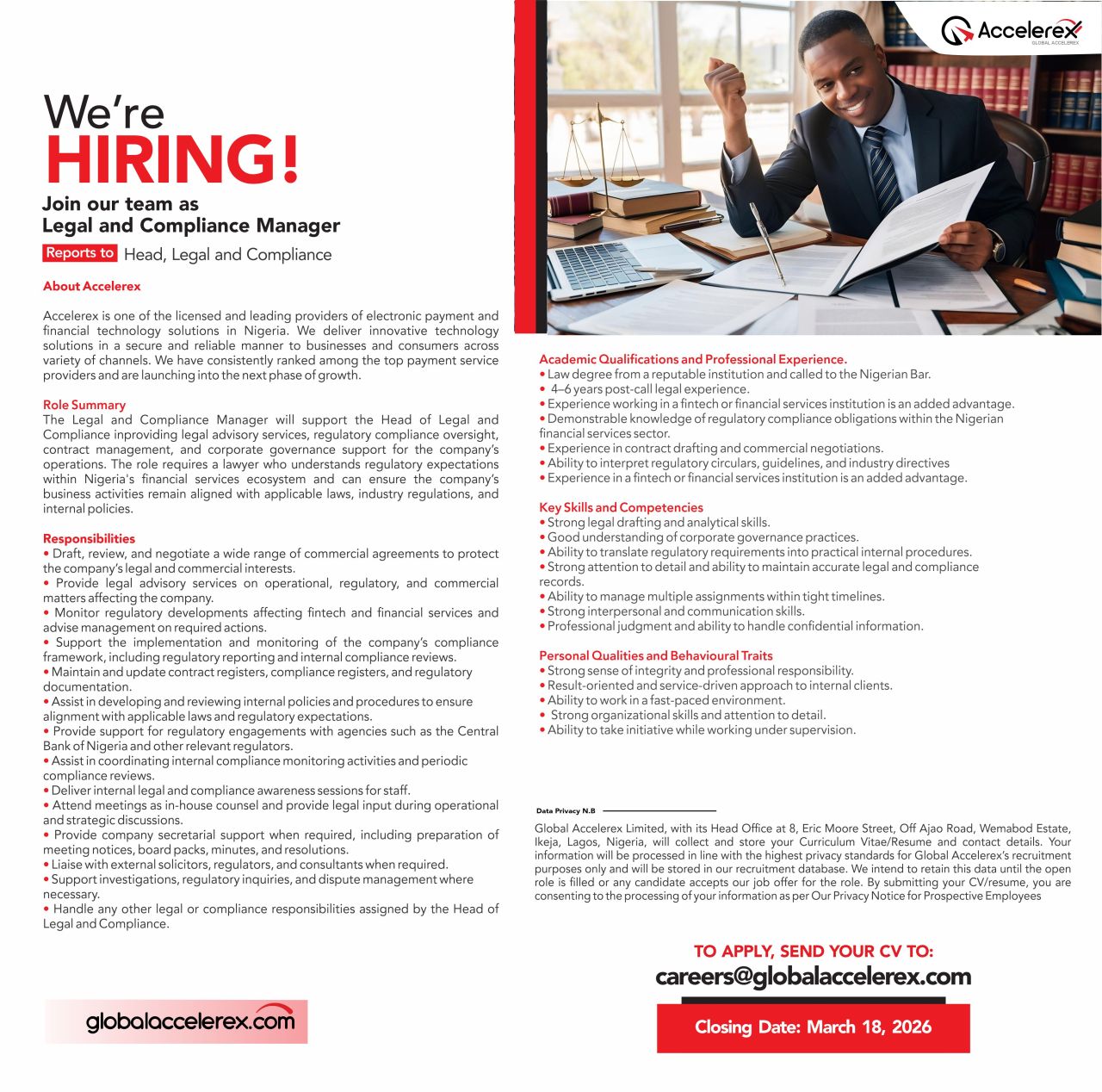 Legal and Compliance Manager