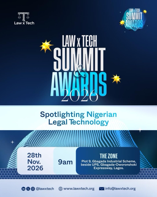 Spotlighting Innovation: Law x Tech Summit & Awards 2026 Set to Convene Nigeria’s Legal Ecosystem