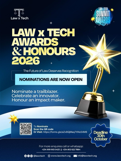 Spotlighting Innovation: Law x Tech Summit & Awards 2026 Set to Convene Nigeria’s Legal Ecosystem