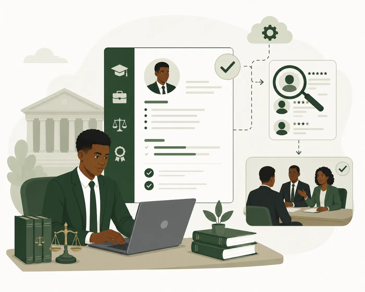 Lawyer preparing a tailored legal CV